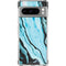 Aqua Blue Marble Ink Google Pixel 8 Pro Clear Case